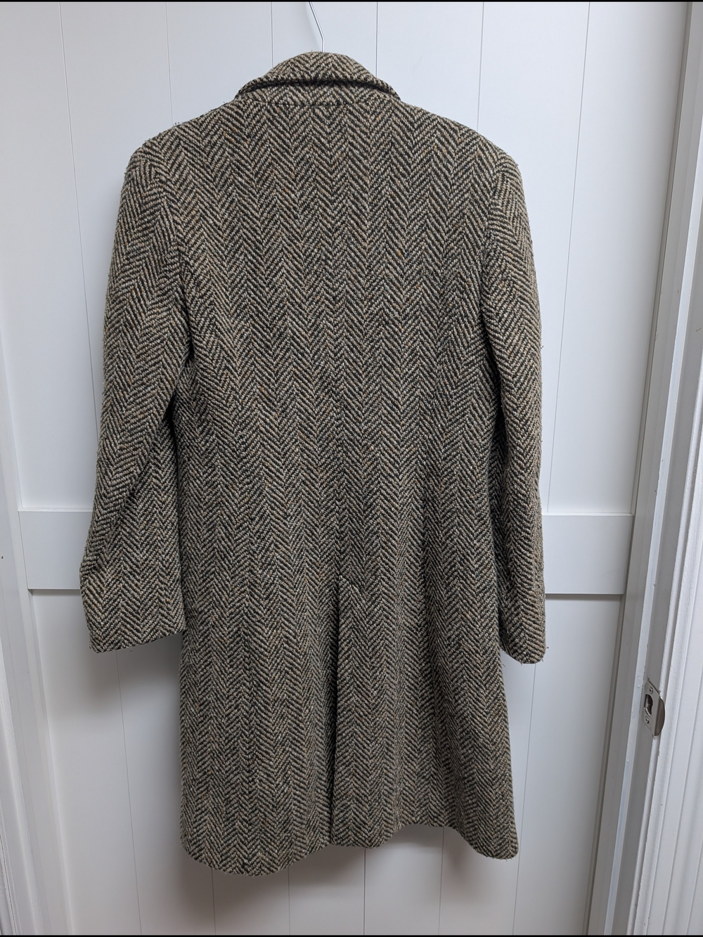 Cinzia Rocca Due Women's Herringbone Wool Coat - Beige/Green, sz 2 - Picture 8 of 8